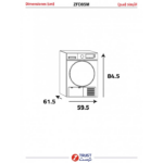 مجفف ملابس زيترست 8 كيلو - 16 برنامج مع مكثف - فضي-Zfd8sm
