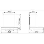 شفاط المطبخ روبام 60 سم بلت ان حرف T - فضي CXW-200-A830